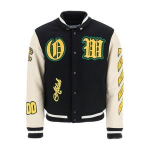 Off-White Jackets Coats Offwhite Offwhite Leather And Wool